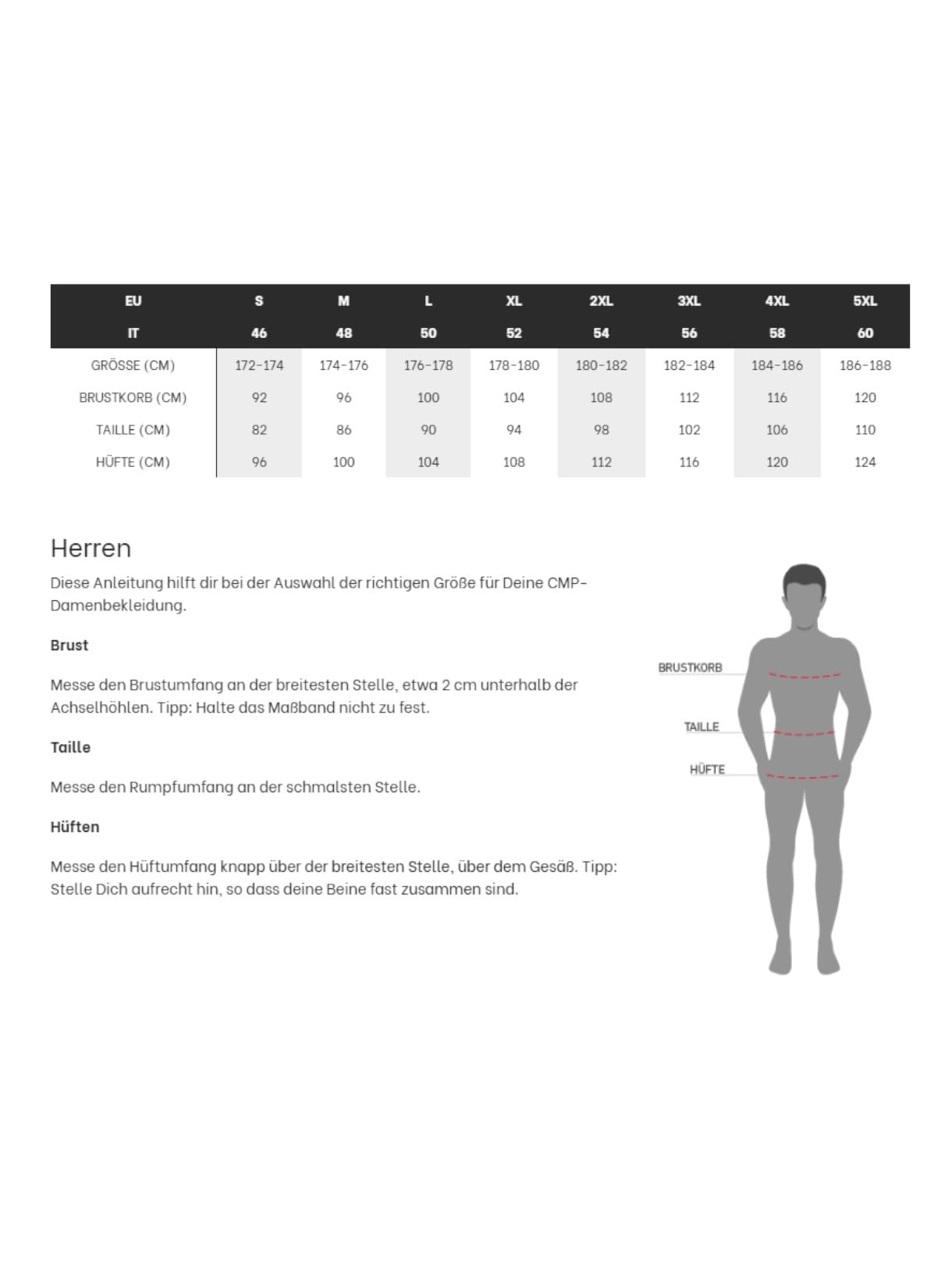 CMP 4-Wege Stretch Herren Skihose mit abnehmbaren Trägern
