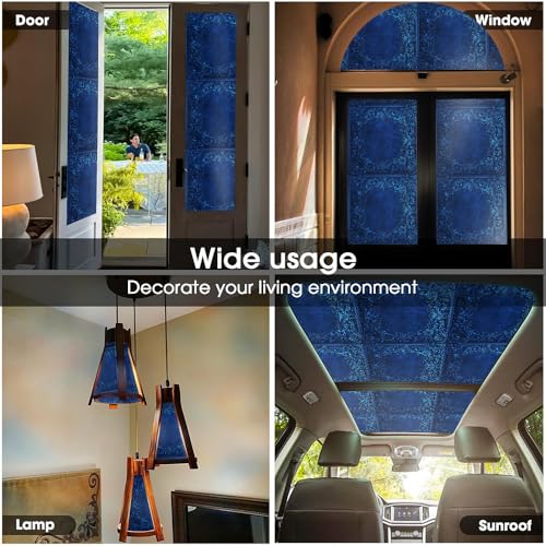Vinilo decorativo para ventana azul 15.7x118 pulgadas miniatura 5