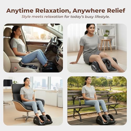 Image of Durafit91 Electric Foot Massager for Pain Relief, Feet Massager with Hand Simulation Massage, Air Compression, Shiatsu, Deep Kneading, Blood Circulation, Relaxation & Stress Relief, Portable Massager