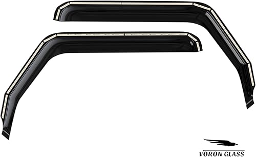 Miniatura 7 de Voron Glass Protectores de lluvia extra duraderos en canal para Jeep Wrangler JL 2018-2026Jeep Gladiator 2020-2026, deflectores de ventana, viseras