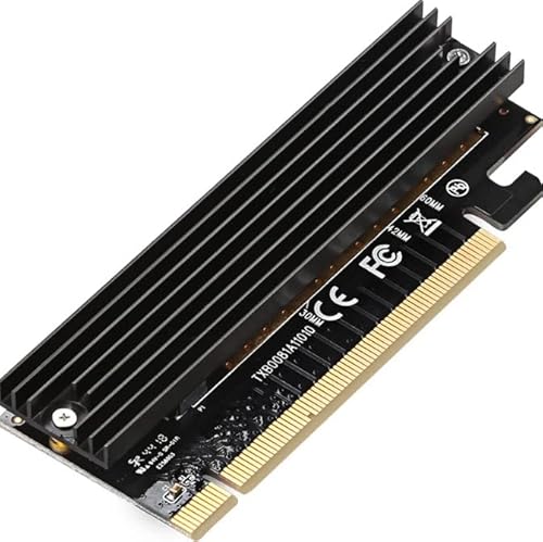 Panlouting M.2 NVMe SSD Disco Duro PCI-e 3.0 X16 Riser Tarjeta de Expansion Adaptador con Disipador Compatible con 2280/2260/2242/2230 Cover