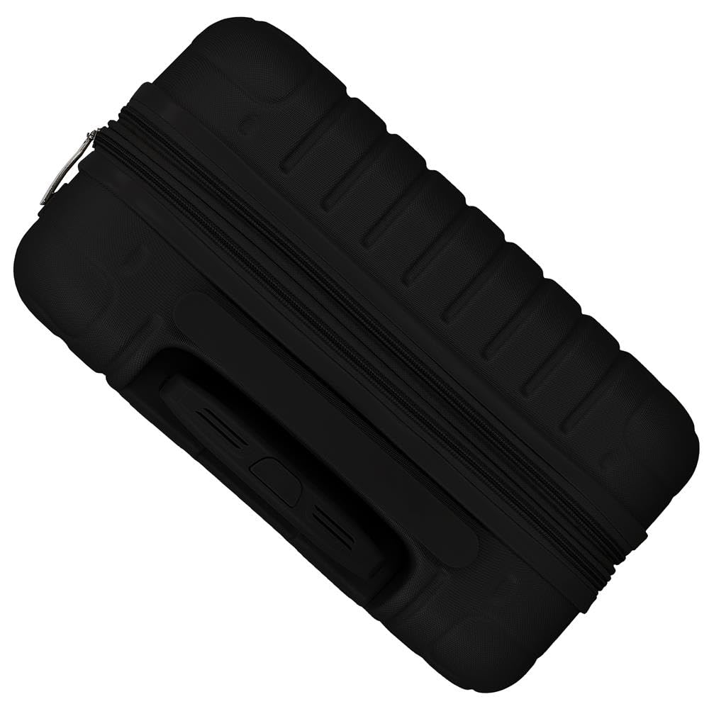 MOVOM Joumma Timber Valigia da Cabina Nero 40x55x20 cm Rigido ABS Lucchetto a Combinazione Integrato 37L 3.1kg 4 Doppie Ruote Estensibile Bagaglio a Mano