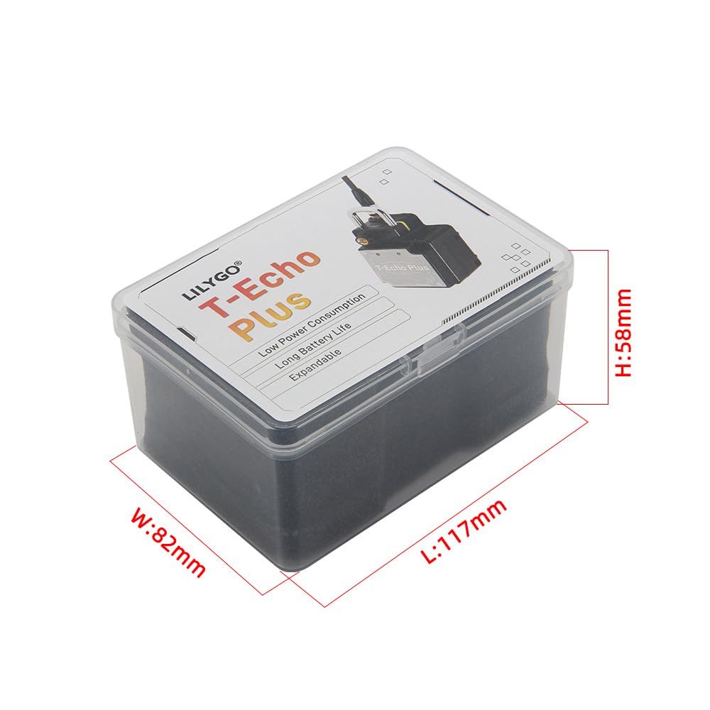 LILYGO T-Echo Plus LoRa GPS TTGO Carte de développement avec écran SPL E 1,54" (Noir 868 MHz avec BME280)