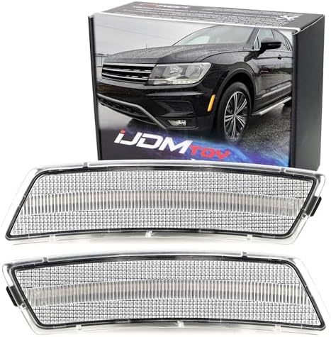 IJDMTOY Clear Front Bumper Side Marker Lights For Porsche Macan 2014-2024 - Euro Style Replacement