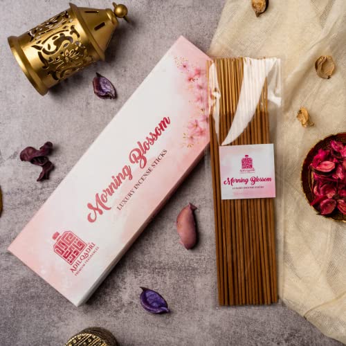 Image of Adilqadri Morning Blossom Incense Sticks - 100g | Fresh & Floral Fragrance for Home, Puja & Meditation | Premium Agarbatti for Energizing Ambience | 60 Sticks