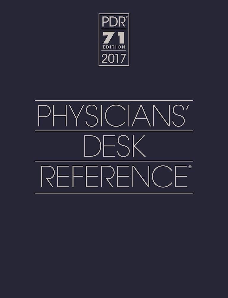 2017 Physicians' Desk Reference 71st Edition (Physicians' Desk Reference (Pdr)) Hardcover – 29 December 2016