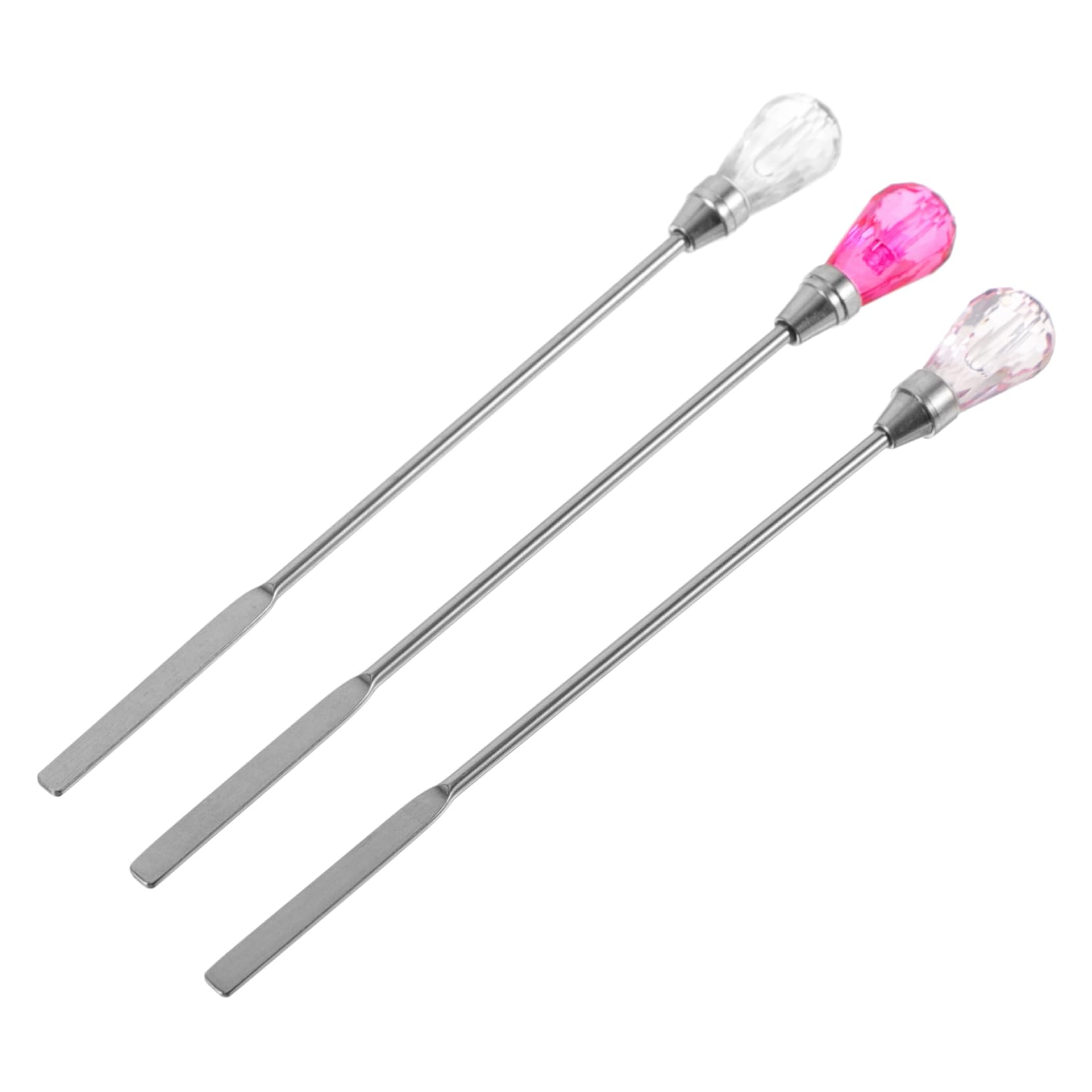 GRIRIW 3pcs Lacquer Mixing Spoon Mixing Rod Mixing Sticks Sealing Wax Stirring Sticks Seal Wax Stirring Sticks Wax Seal Stirrer Wax Stir Stirrers Alloy Plastic Heater re-usable