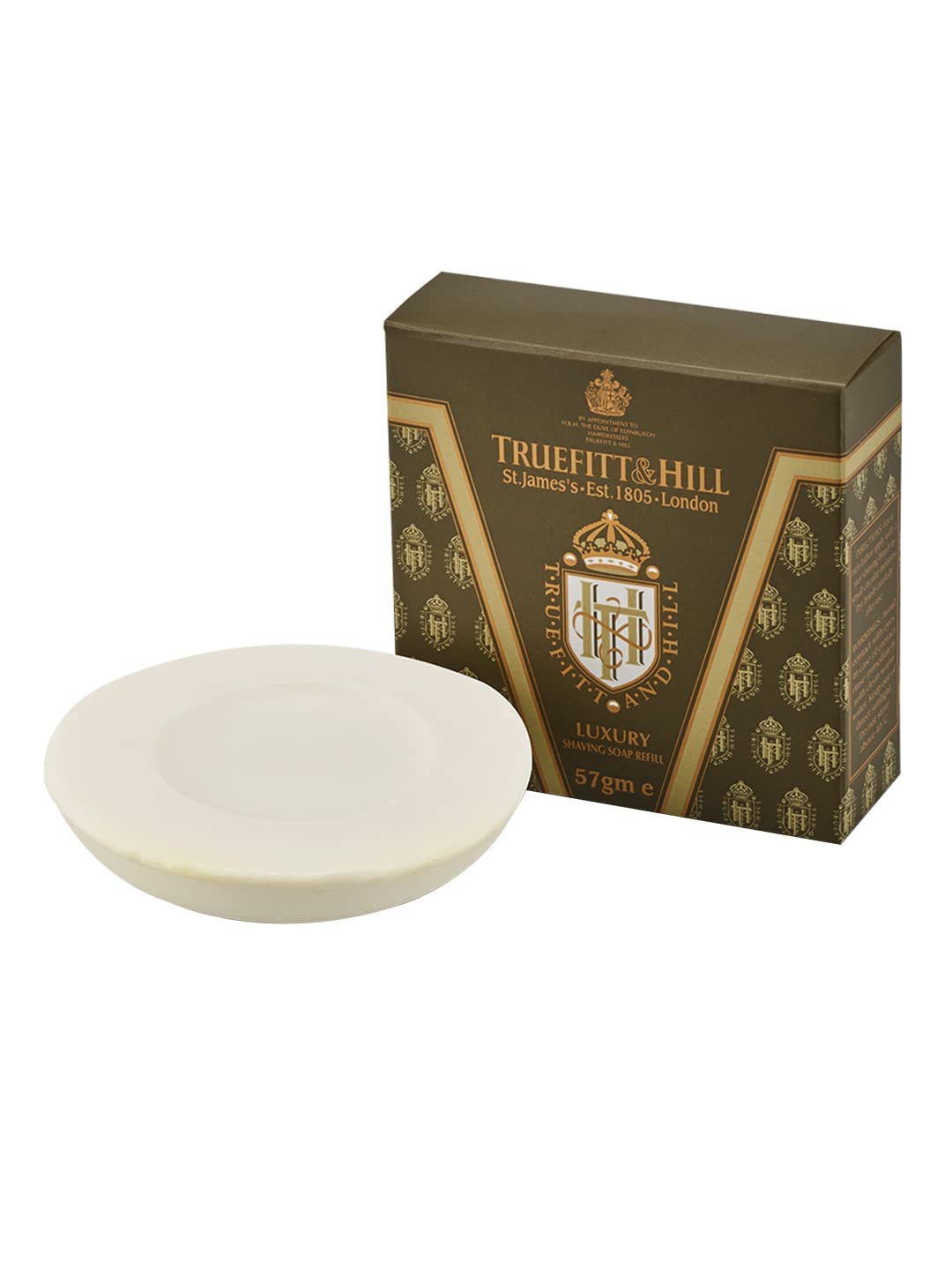 Truefitt & Hill Luxury Shaving Soap Refill 99gm | Signature Product of Truefitt and Hill | Essential Grooming Collection For Men | Suitable For All Skin Types