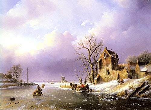 Peinture paysage de neige Spohler pour raviver la nostalgie des hivers d'antan