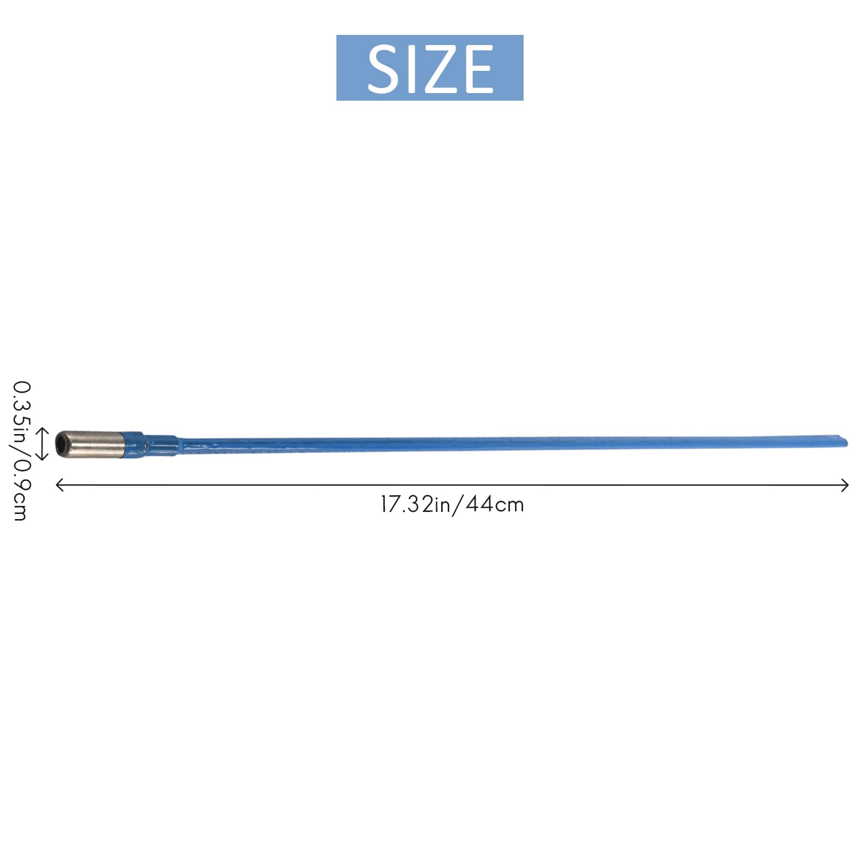 Truss Rod a due vie in acciaio per chitarra, 9 x 440 mm, 2 pezzi, blu