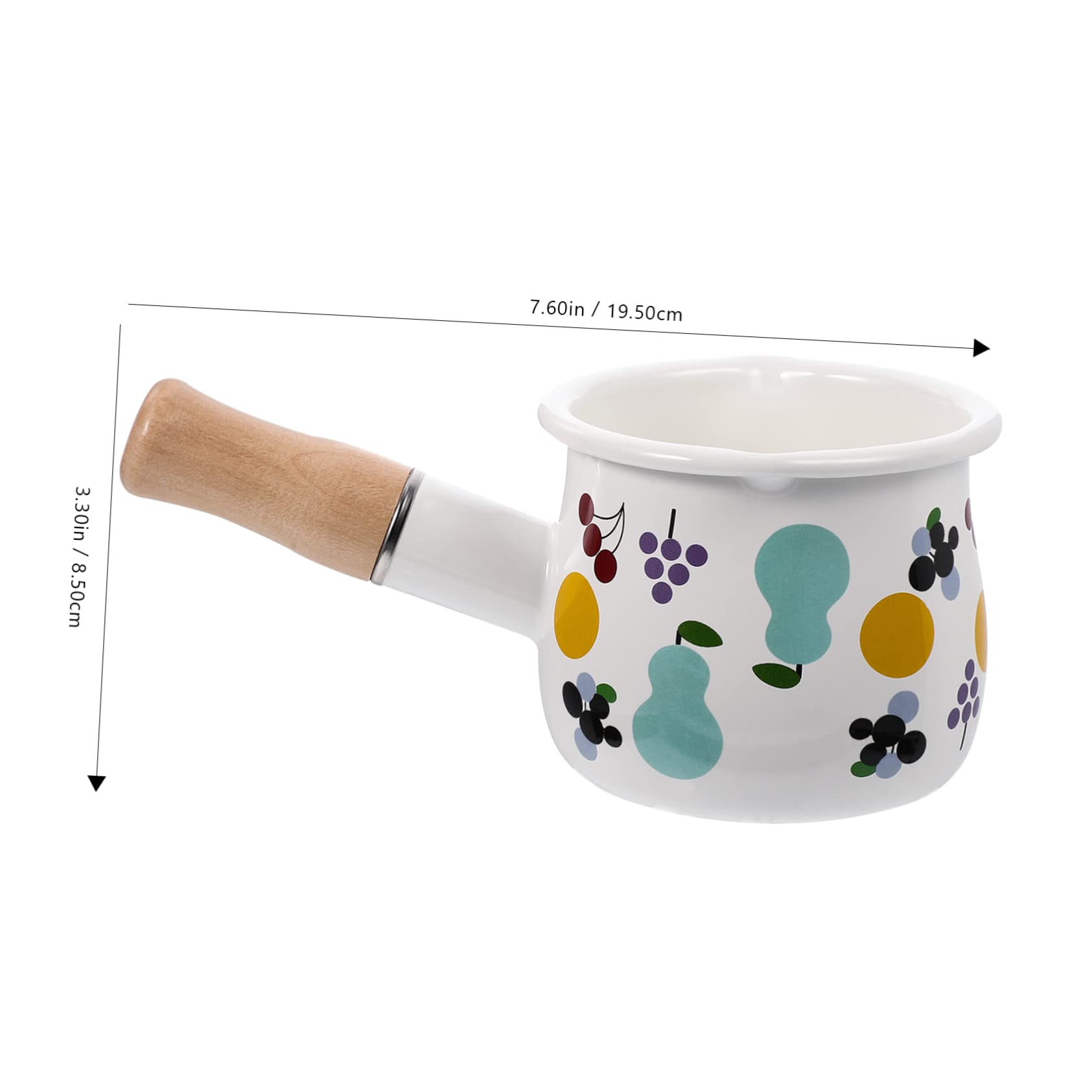 LALADEFIEE Danish Style Milk Pan Handle for Cooking Warmer Pot for Home Easy to Clean Random Style