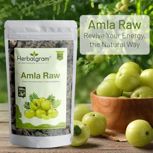 Image of Herbalgram Amla, Reetha, Shikakai, Bhringraj & Hibiscus Raw Herbs 500gm | 100% Natural & Sun-Dried | For DIY Hair & Skin Care | 5-in-1 Herbal Pack of 5 x 100gm