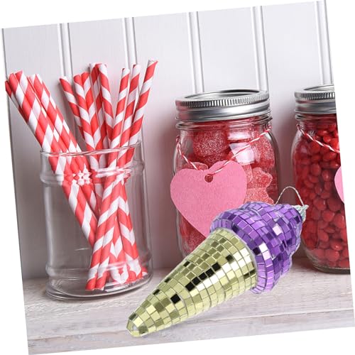 Adorno colgante de disco con forma de helado para decoración de bodas, festivales y cumpleaños miniatura 3