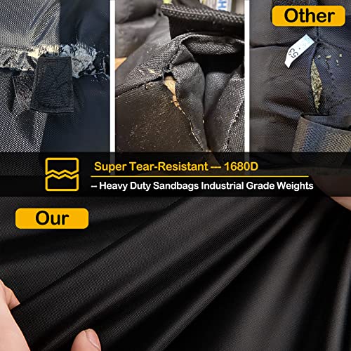 Orgrul 4 Pack Gazebo Weights Bags, Gazebo Weight 1680D Heavy Duty Sand Bags with Buckle, Weight Bags Tent for Pop up Canopy Tent Sun Shades, Sun Umbrella, Trampolines Weight Feet Bag 3 Orgrul 4 Pack Gazebo Weights Bags, Gazebo Weight 1680D Heavy Duty Sand Bags with Buckle, Weight Bags Tent for Pop up Canopy Tent Sun Shades, Sun Umbrella, Trampolines Weight Feet Bag - Image 3