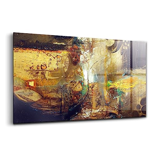Peinture murale en verre Wallfluent 100x50cm décoration moderne d'art abstrait pour intérieur