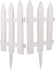 YARNOW 2 Sets Vinyl Corner Picket Fence Border Plastic White Edging Garden Picket Fence Panel Screen Flowerbed Plant Border for Yard Garden Landscape, 25X30CM, 68P0311P34JYFC5CSBP31