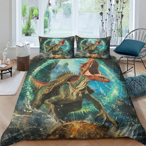 Housses de couettes 3 pièces dragon imprimé 3D microfibre haute densité