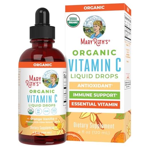 Vitamin C Supplement for Women & Men | USDA Organic Vitamin C Liquid Drops for Adults| Vitamin for Immune Support & Overall Health | Vegan | Non-GMO | Gluten Free | 4 Fl Oz