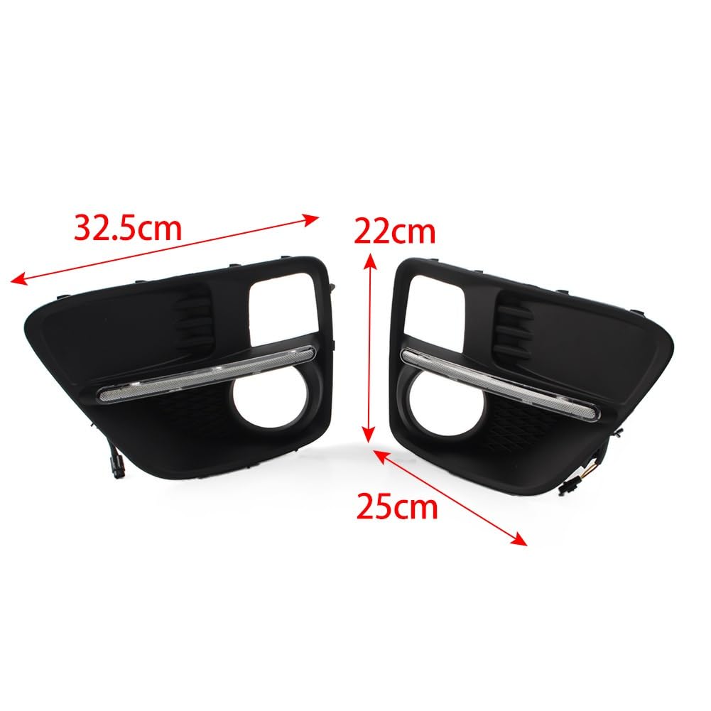 NOCHE Luce Direzione 2 PCS Auto DRL con Indicatore di Direzione Giallo Lampada per Subaru WRX/WRX STI per 2015-2017 Daytime Running Light Specchietti Laterali Luce