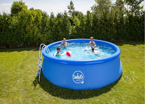 HAF® Swing Quick Up Pool | Selbstaufbauend & selbst tragend | Gartenpool für Familie mit ca. 1|395 Liter Wasserkapazität