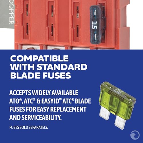 Image of Blue Sea Systems ST Blade Fuse Block, 6 Circuits with Negative Bus