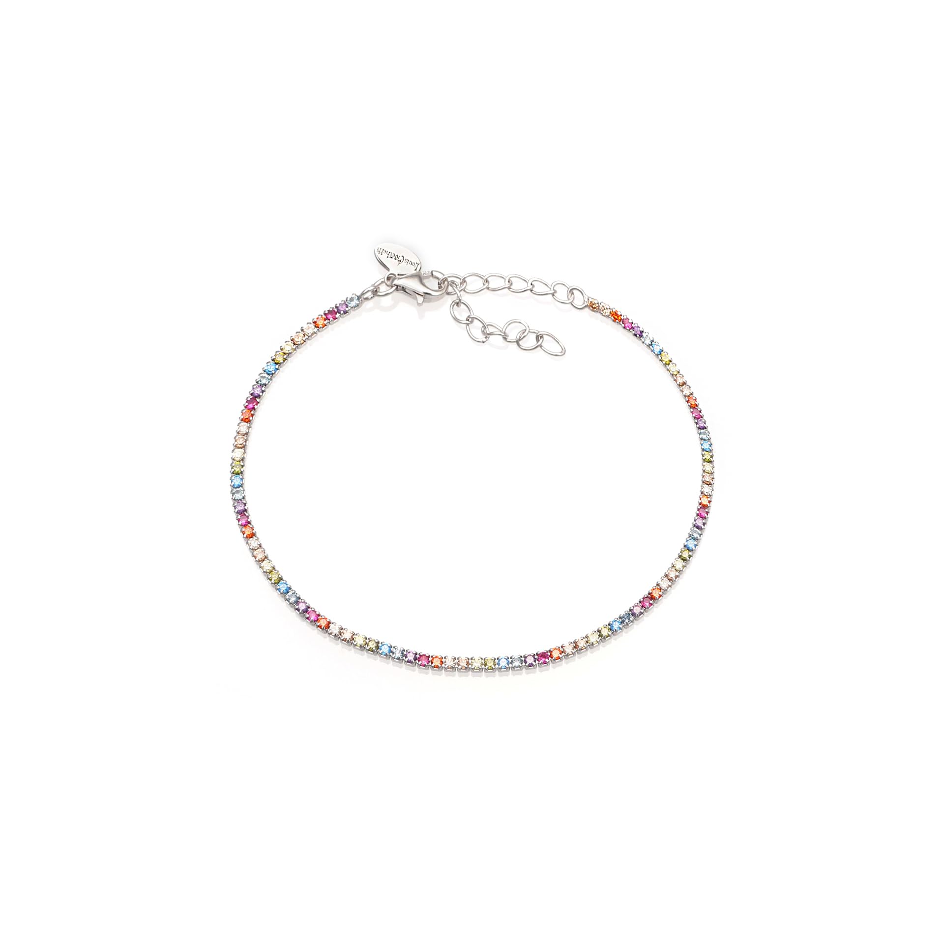 Louis Ciocchetti dal 1887 Tennis Bracelet 925 Silver with 5A Zirconia - Elegant and Adjustable Jewelry for Women - Perfe
