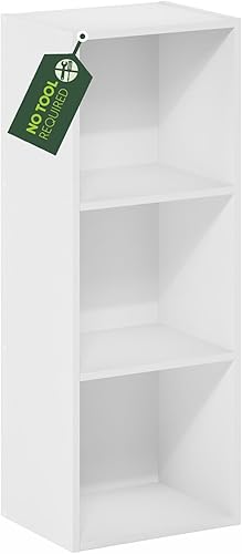 Miniatura 7 de Furinno Jaya Enhanced Home Estantería ajustable de 3 niveles, blanco