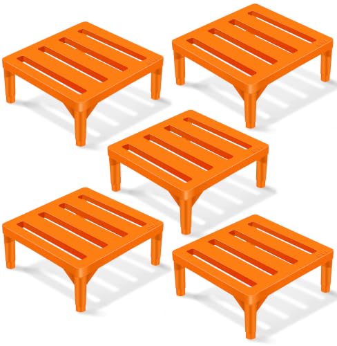 Image of DVI Heavy Duty Orange Plant Stand | Pack of 5 | Strong, Durable, Rust-Proof | Supports Up to 200 Kg | Indoor & Outdoor Use | Pot Stand for Big Size Plants | All Weather Resistant Pot Stand