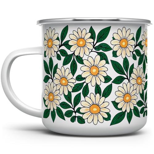 Loftipop Taza Camping Esmaltada Floral 12oz miniatura 1
