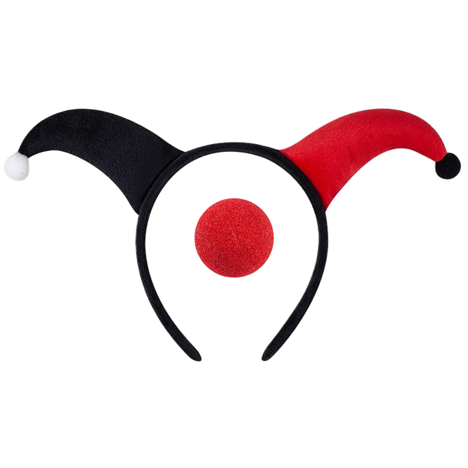Maxtonser 1 Set Clown Costume Accessories Headbands And Nose Set Cosplay Headpieces Comfortable Wear Headwear For And Adults