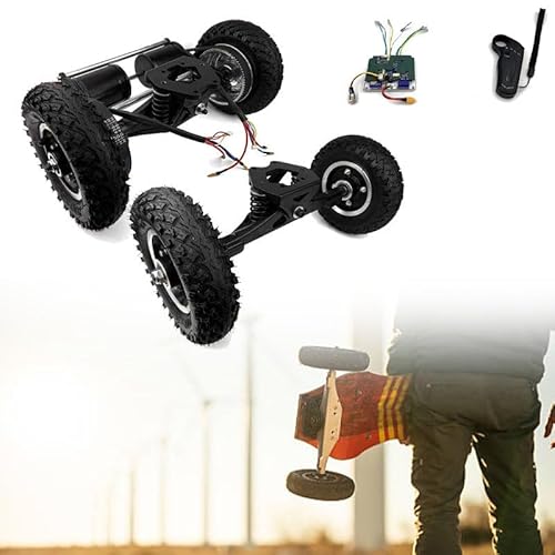 WEIMILOR All-Terrain-Elektro-Skateboard-Kit mit Fernbedienung – 2/4WD 2x1650W Motoren, N63 190KV Umbau für Mountain- und Offroad-Boards dual-wheeldrive