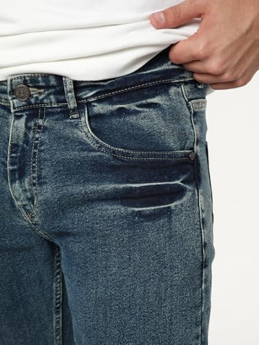Image of Urbano Fashion Men's Regular Fit Heavy Washed Denim Jeans Stretchable