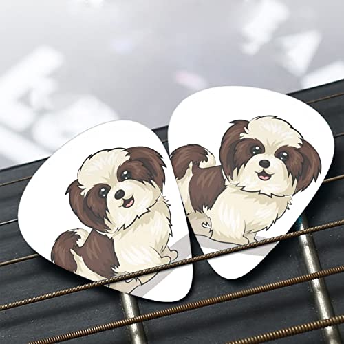 Pack de 12 médiators Shih Tzu Dog pour guitare électrique Guitare acoustique Diverses guitares - Les Beatles, Paul McCartney, John Lennon, RIngo Starr, George Harrison Pack de 12 médiators Shih Tzu Dog pour guitare électrique Guitare acoustique Diverses guitares – Image 7