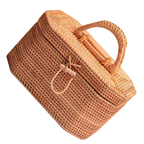 OFFSCH 1pc Portable Woven Storage Basket for Home Organization Vegetable and Snack Container Lightweight Decorative Basket for Living Bedroom Office Use