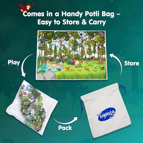 Image of Find The Character | Birds! Our Flying Friends 30-Piece Floor Animals Jigsaw Puzzle for Kids 3+ with Find The Sparrow-DIY Activity | Educational Toys for 3 Year Old | Jigsaw Puzzle Animals