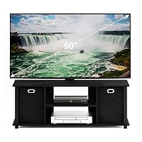Furinno Econ Entertainment Center, Black/Black — image 5