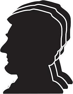 31 Pcs Lincoln Single Color Creative Cut-Outs 5.5in President’s Day Bust Independence Day Decorations Celebration 16th President Patriotic Crafts Bulletin Board Décor Classroom Made in The USA