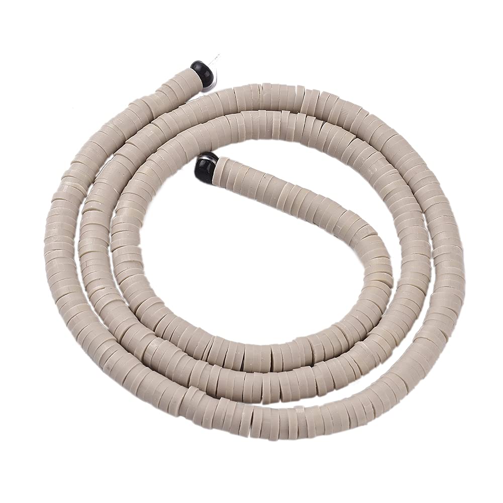 Beadthoven, Distanziatori rotondi e piatti in argilla polimerica, perline Heishi a disco, sfuse, in stile africano del Ghana, per braccialetti bohémien estivi da surfista, per la realizzazione di