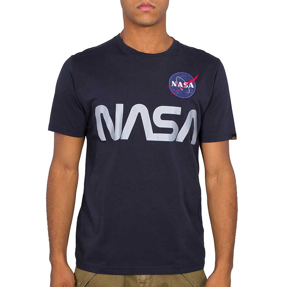 Alpha Industries NASA Reflective T Shirt for Men Rep.Blue
