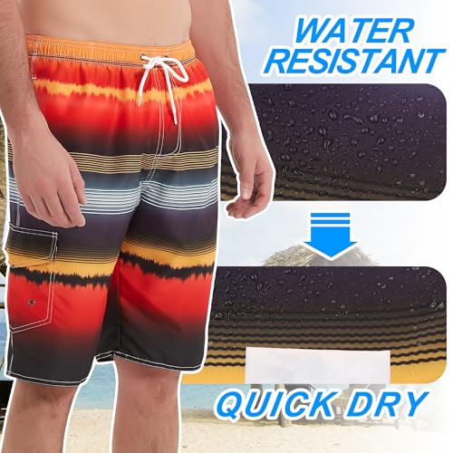 Image of Mens Swimming Trunks Swim Trunks Quick Dry Swim Shorts with Mesh Lining Funny Swimwear Bathing Suits