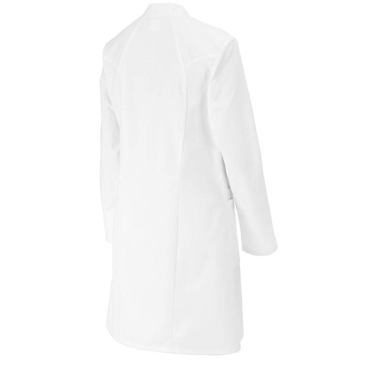 BP - Bata para mujer (algodón, largo hasta la rodilla), diseño clásico, color blanco