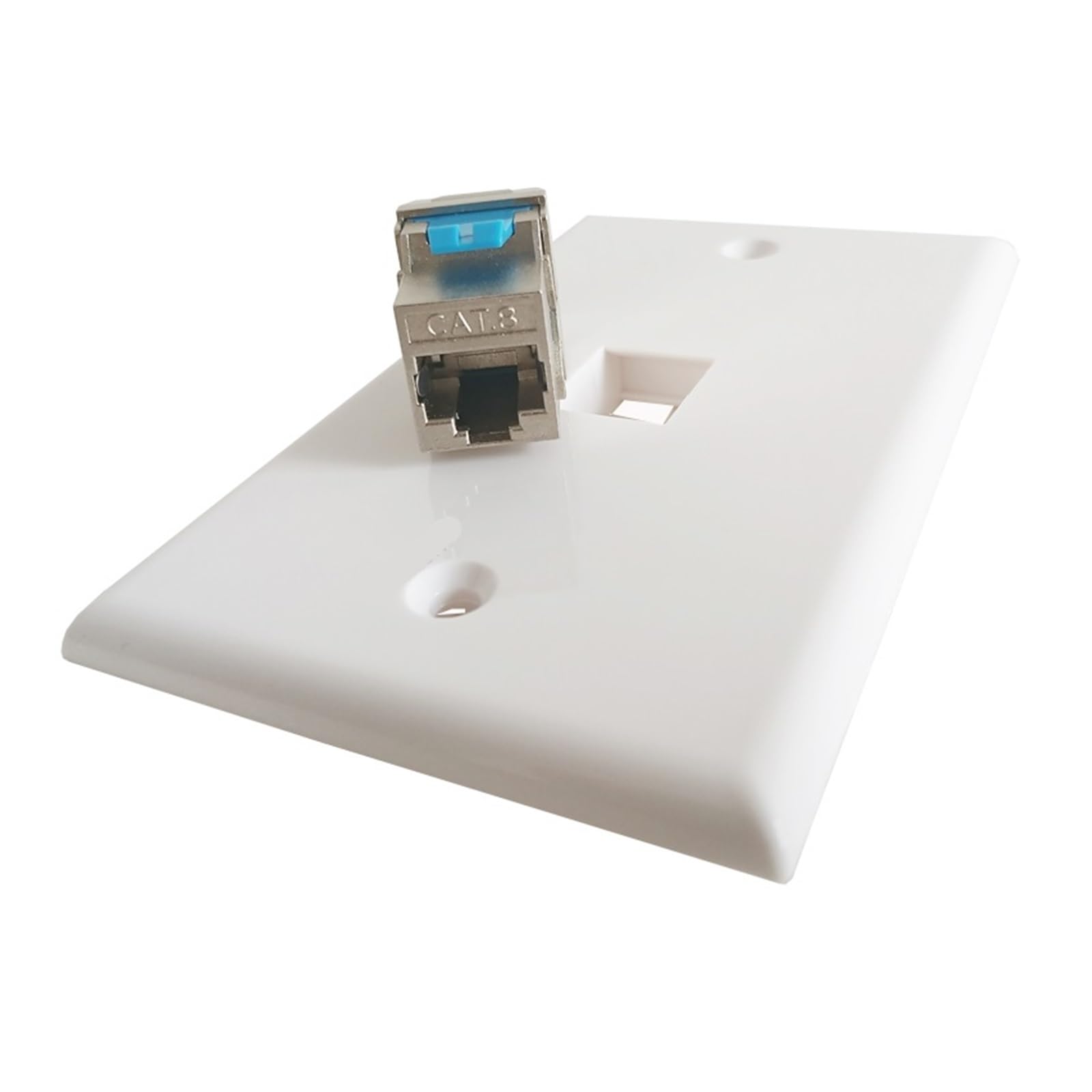 CAT.8 RJ45 Wandplatte mit CAT8 Buchse LAN for 40GB Netzwerkdose (Weiß)