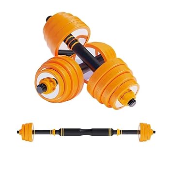 OtG ON THE GO 20 kgs Adjustable Steel Dumbbell and barbell Kit, ABS , Steel