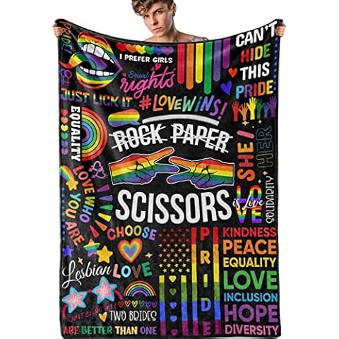 INNObeta Lesbian Blanket, Lesbian Gifts, Lesbian Wedding Gifts, Tom Boy, Birthday Gifts, Gay Pride, Rainbow, Soft Throw Blanket Bed, Sofa Blanket - 50"x 65" Cover