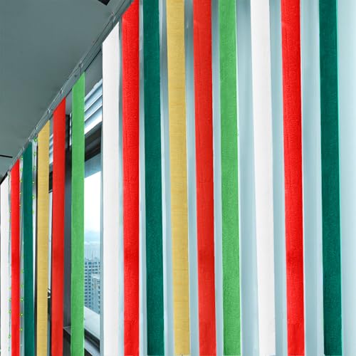 Image of Crepe Paper Streamers 6 Rolls 492ft, Crepe Paper Christmas Decorations Red Green White Gold Party Streamers for DIY Gift Wrapping Birthday Party Decor, 1.77 Inch x 82 Ft /Roll