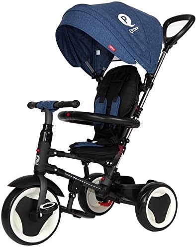 Qplay Rito Foldable Blue BabyTricycle 5 in 1