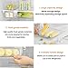 vacane Fridge Organizer Drawer, Clear Plastic Fridge Organizer Bins, Add on Refrigerator Drawer,Fridge Storage Container Under Shelf Holder for Fruit, Vegetable, Meat, Cheese, Easy to Install-M