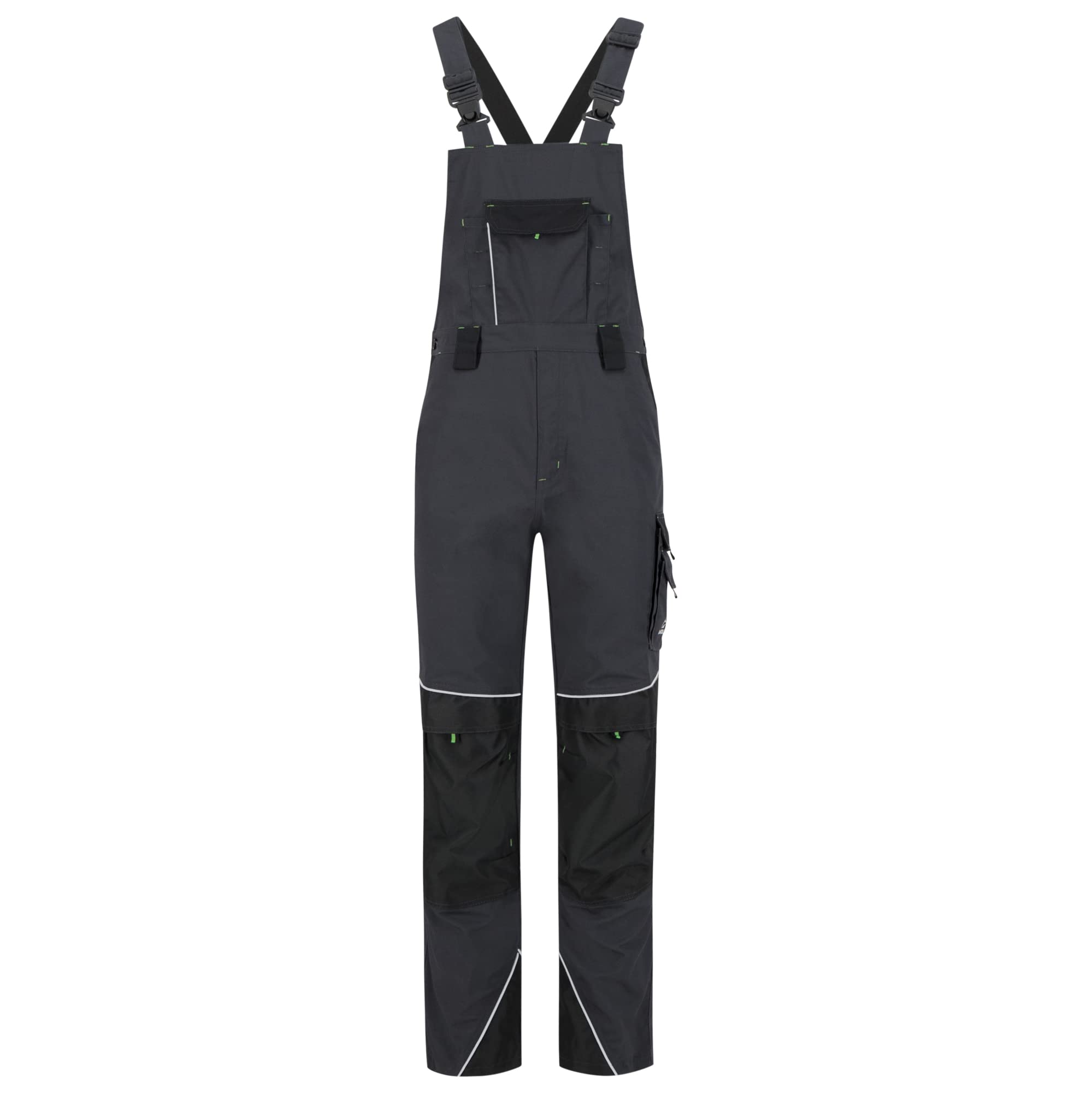BWOLFBrave Dungarees Men's Work Trousers Protective Dungarees with Multifunctional Side Pockets, Back Pockets + Reinforced with 600D Polyester