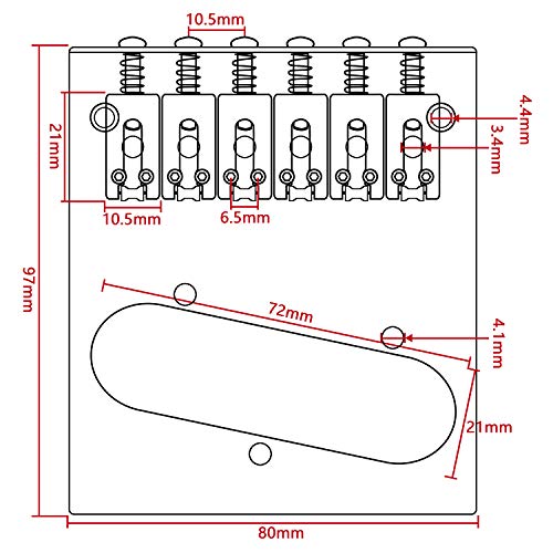 Unxuey Chevalet de guitare en argent sculpté avec trou de micro à simple bobinage pour guitare électrique Telecaster… - Les Beatles, Paul McCartney, John Lennon, RIngo Starr, George Harrison Unxuey Chevalet de guitare en argent sculpté avec trou de micro à simple bobinage pour guitare électrique Telecaster… – Image 4