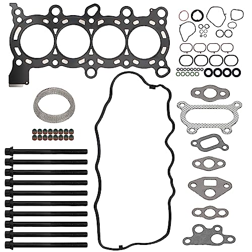 Image of Cylinder Head Gasket Set with Head Bolts Compatible with Honda Civic 2006-2015 DX LX EX GX HF EX-L 1.8L L4 SOHC HBK246 HGS246